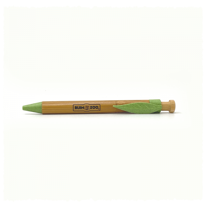 Bolígrafo de Bambú clip verde Buin zoo