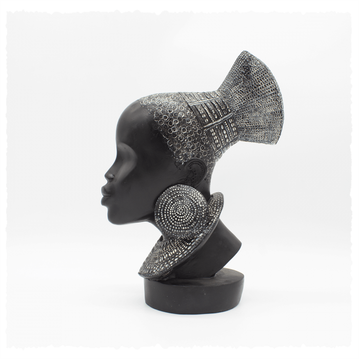 Figura Mujer Afro turbante  30x21 cm